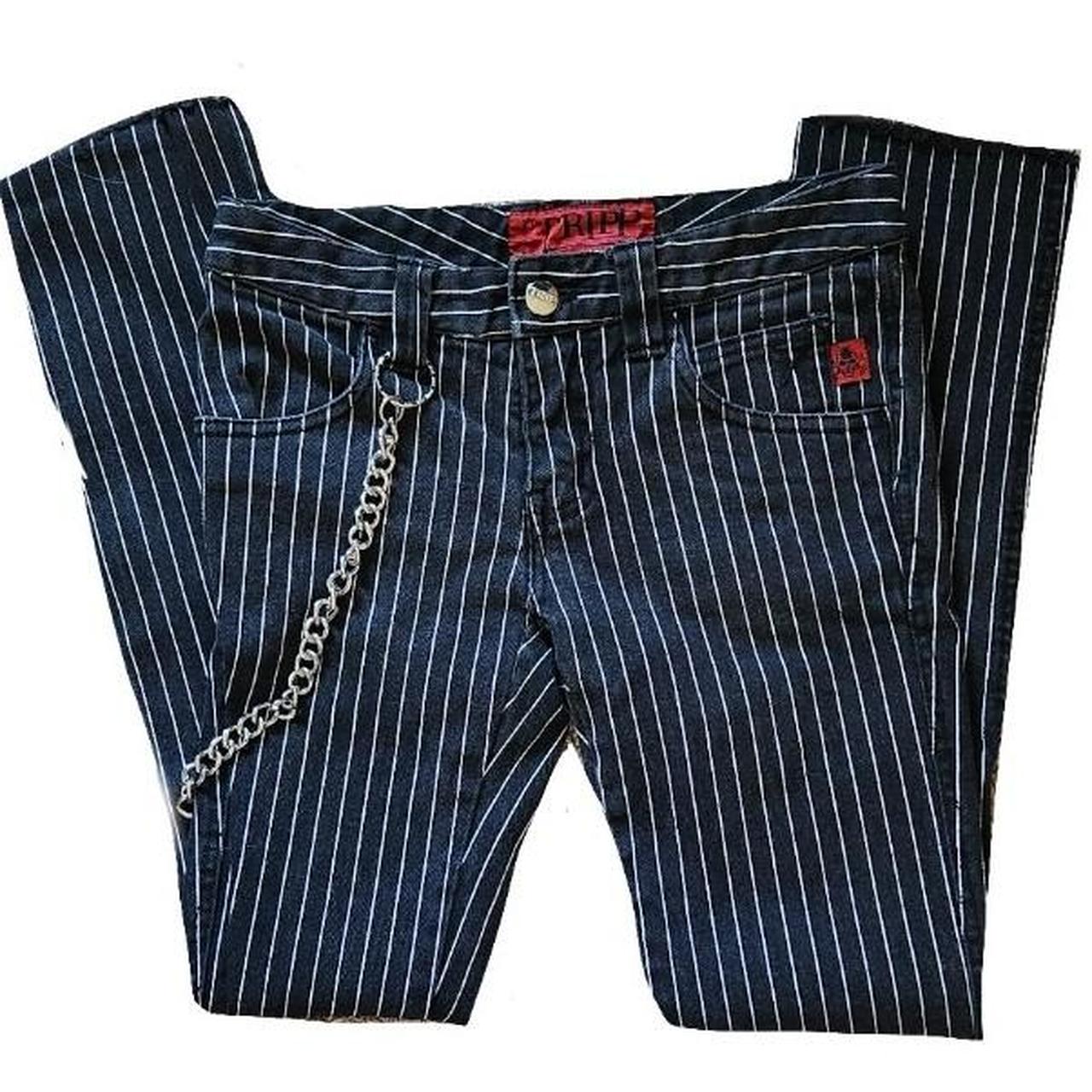 Tripp Nyc Red White Striped Jeans Vintage Tripp NYC Pinstripe