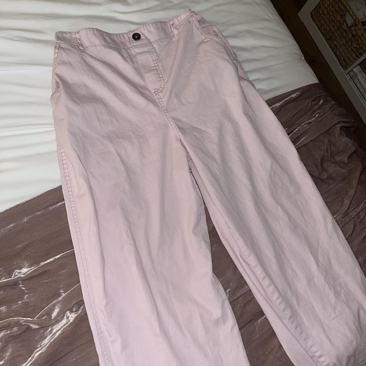 💌 pale pink straight leg pants from target size s,... Depop