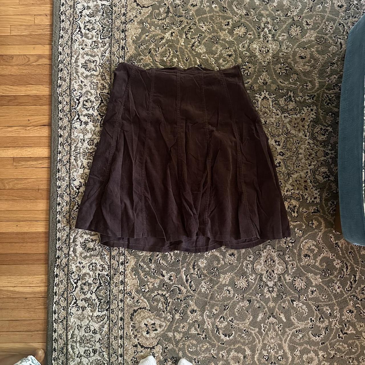 size 16 brown corduroy skirt