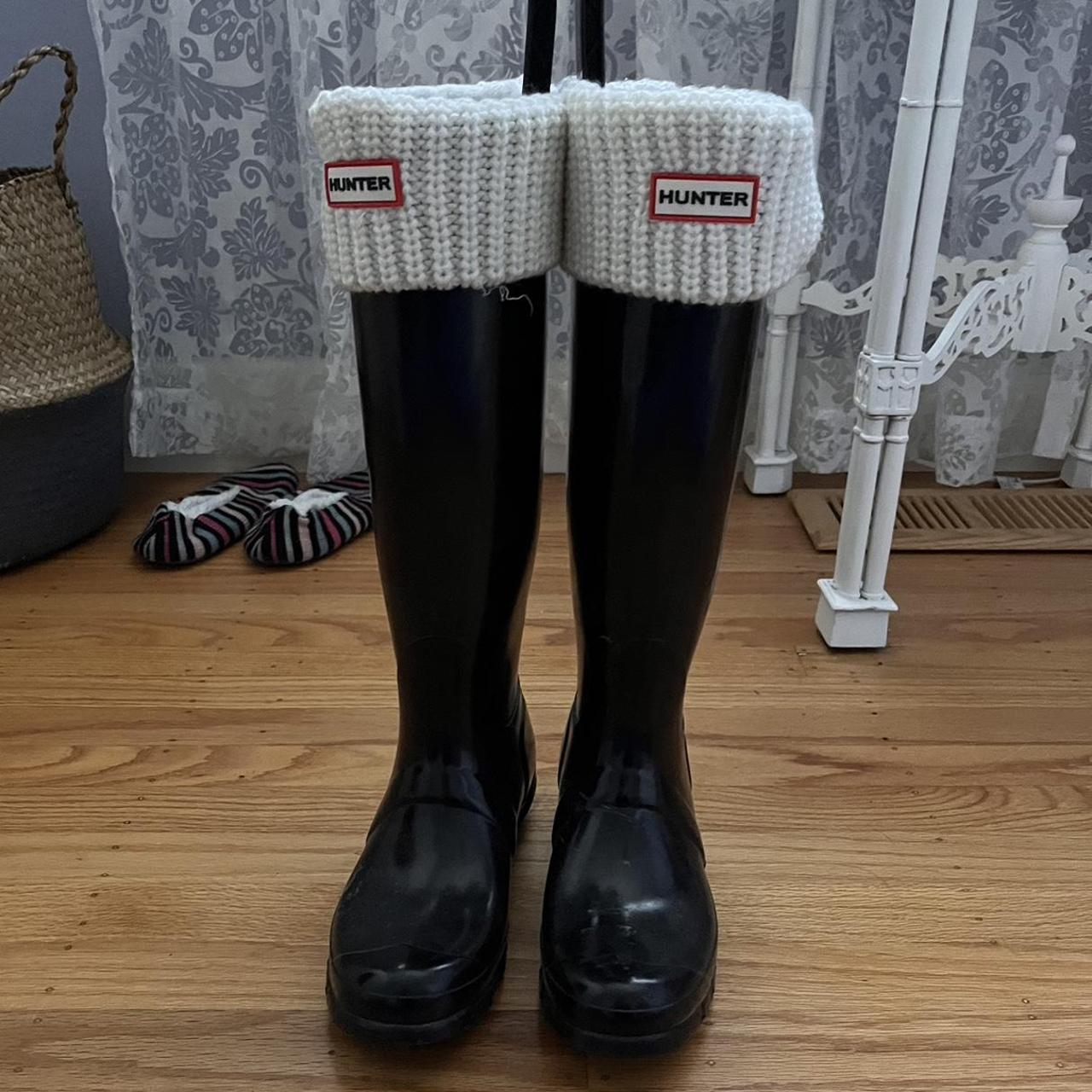 hunter rain boots with socks