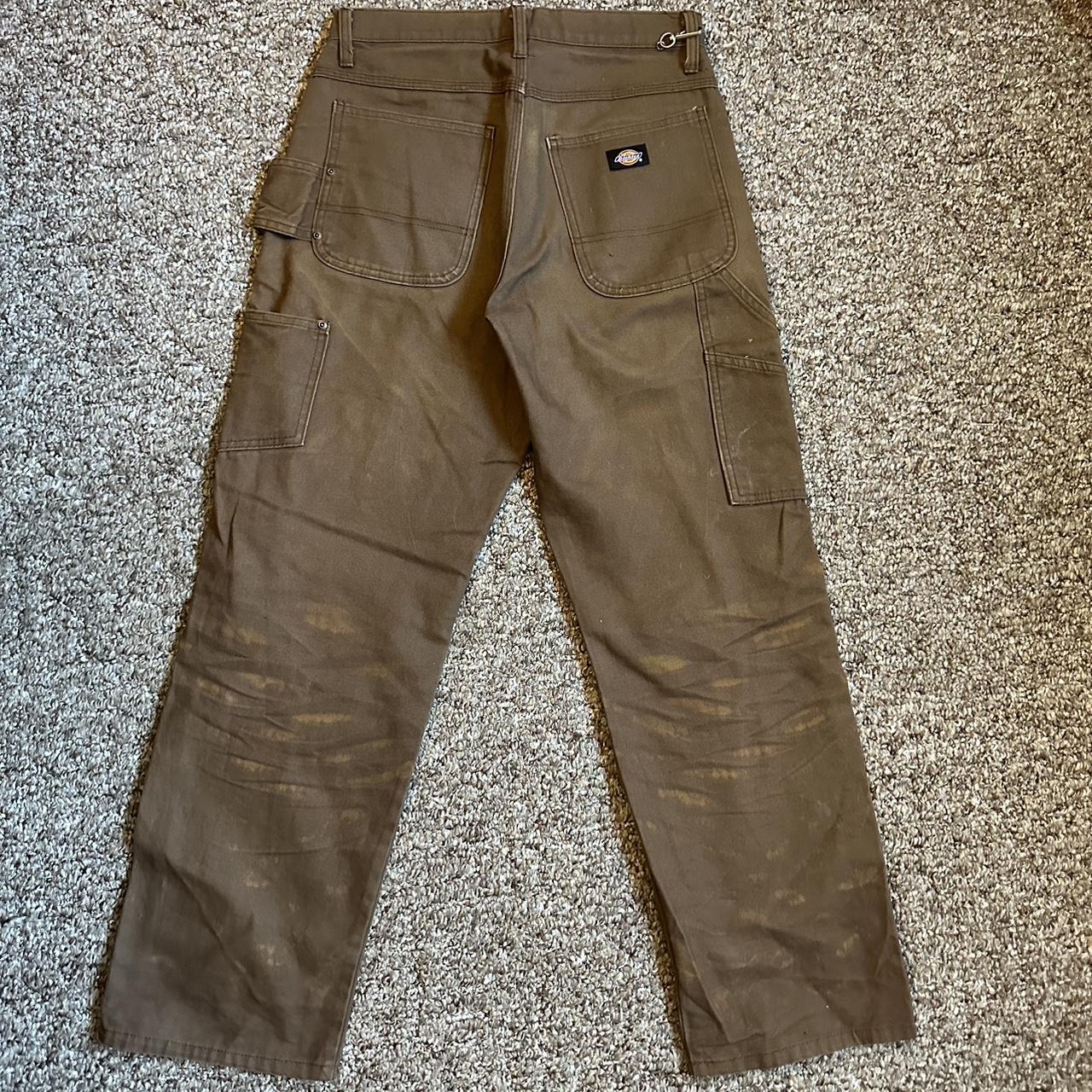 Dickies brown cargo pants faded 30 x 30 sun... - Depop