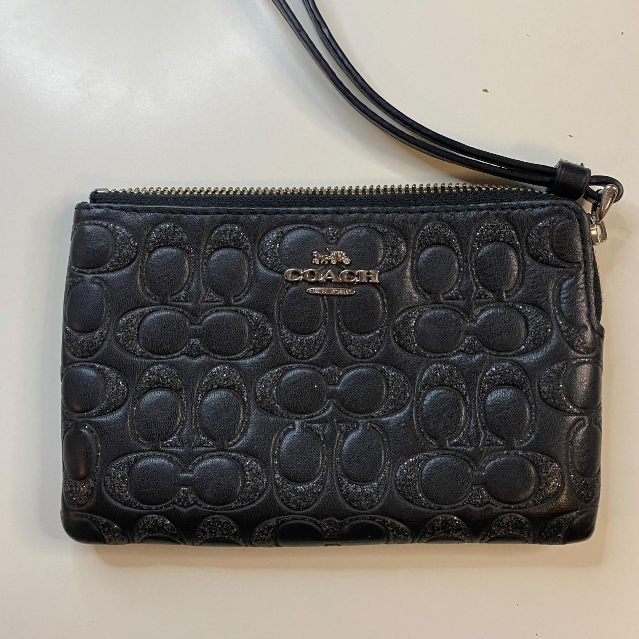 Coach “Small Wristlet” Black Two card slots - Depop