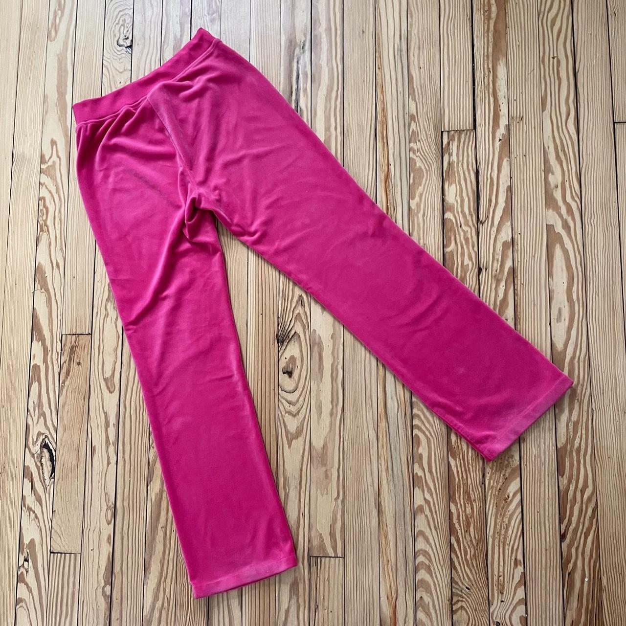 Juicy Couture Velour Fluorescent Pink Track Pants
