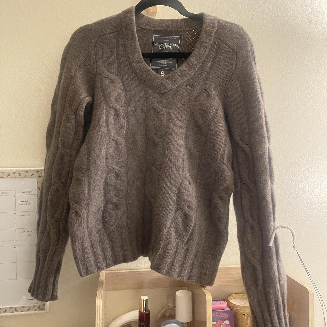 Vintage Abercrombie brown cashmere sweater, such... - Depop