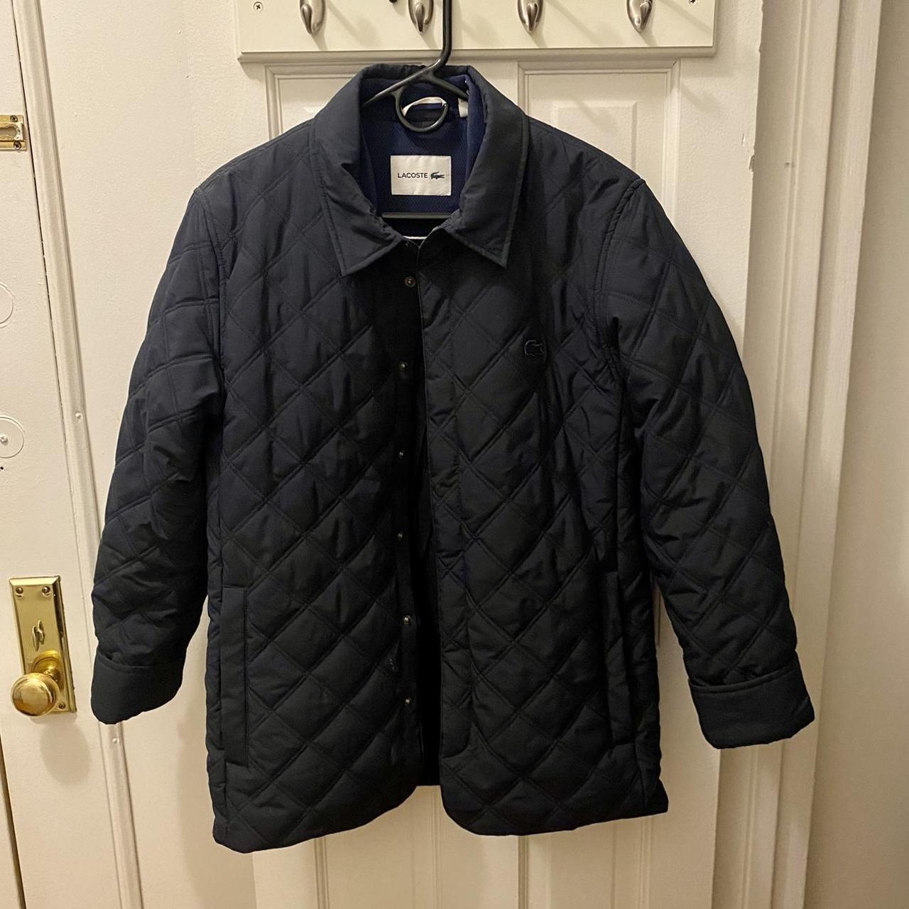 navy Lacoste Quilted Jacket Great vintage... - Depop