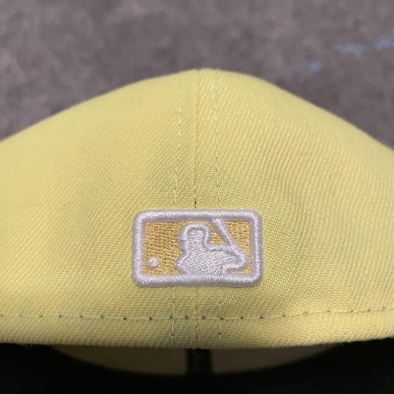 Oakland A's Yellow Fitted Hat 7 1/2 •7 1/2 Custom - Depop