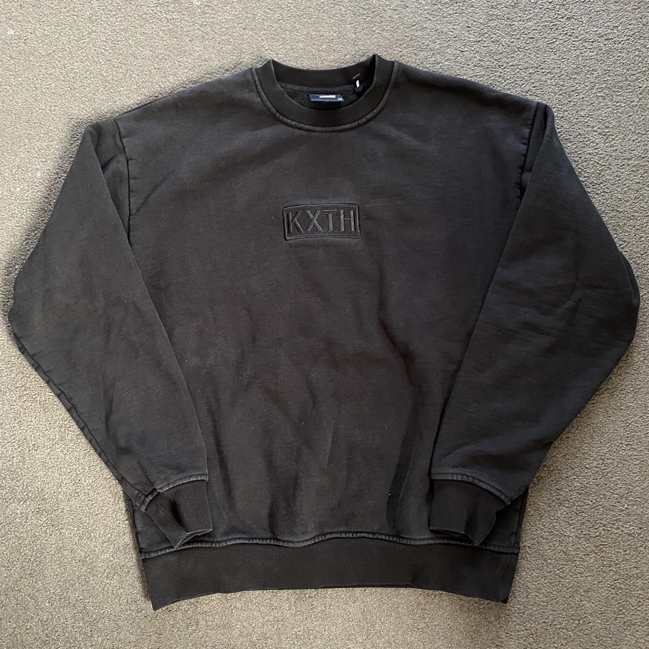 KITH BOX LOGO PULLOVER JUMPER BLACK SIZE XS FITS SMALL - Depop