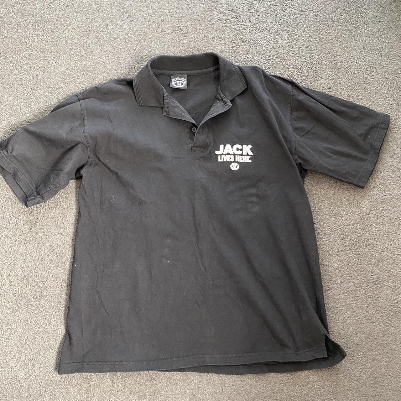 VINTAGE ACME JACK DANIELS POLO SHIRT 00 s SIZE XL BLACK Depop