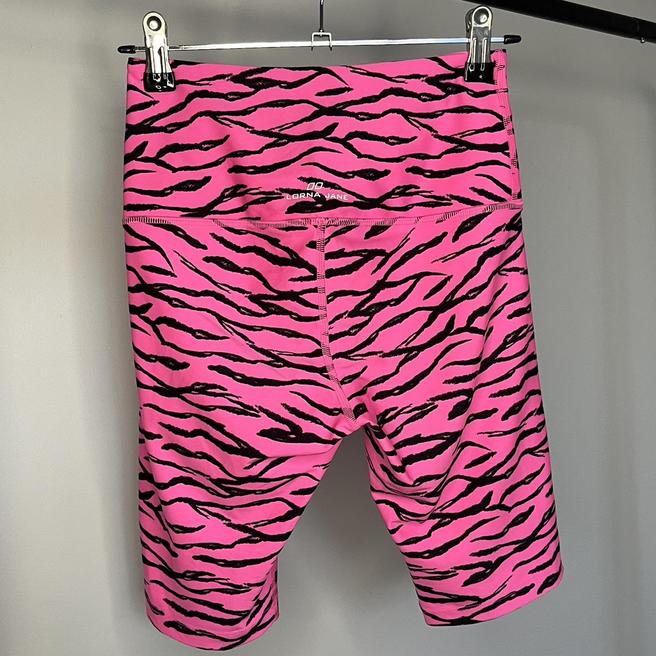 Lorna Jane XS Bike shorts Zebra print design - Depop