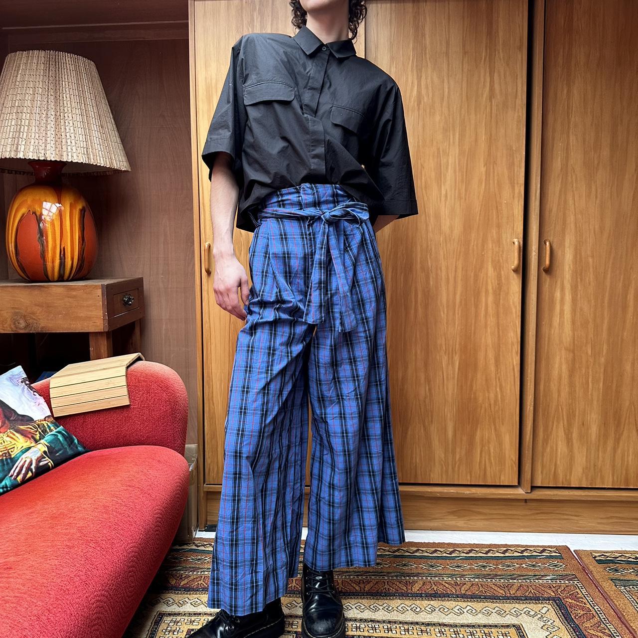 Plaid pants zara online