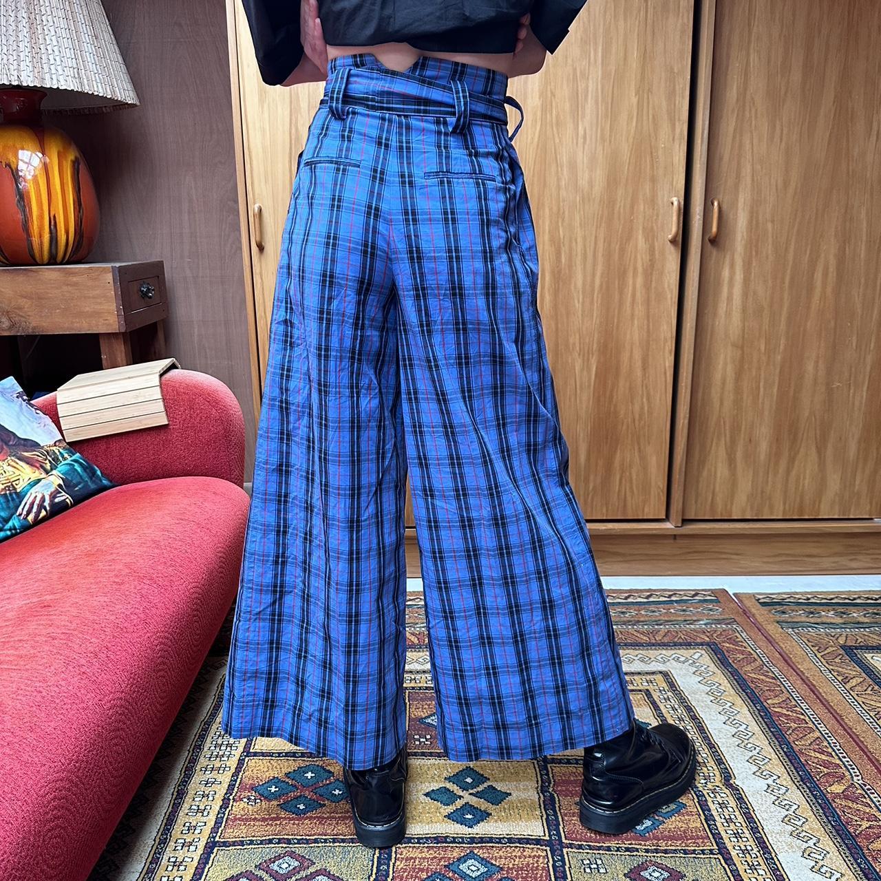 Wide legged tartan Zara women’s high waisted