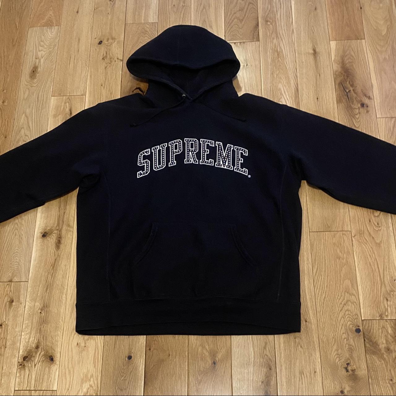 Supreme Stars Arc stud-embellished hoodie A Supreme... - Depop