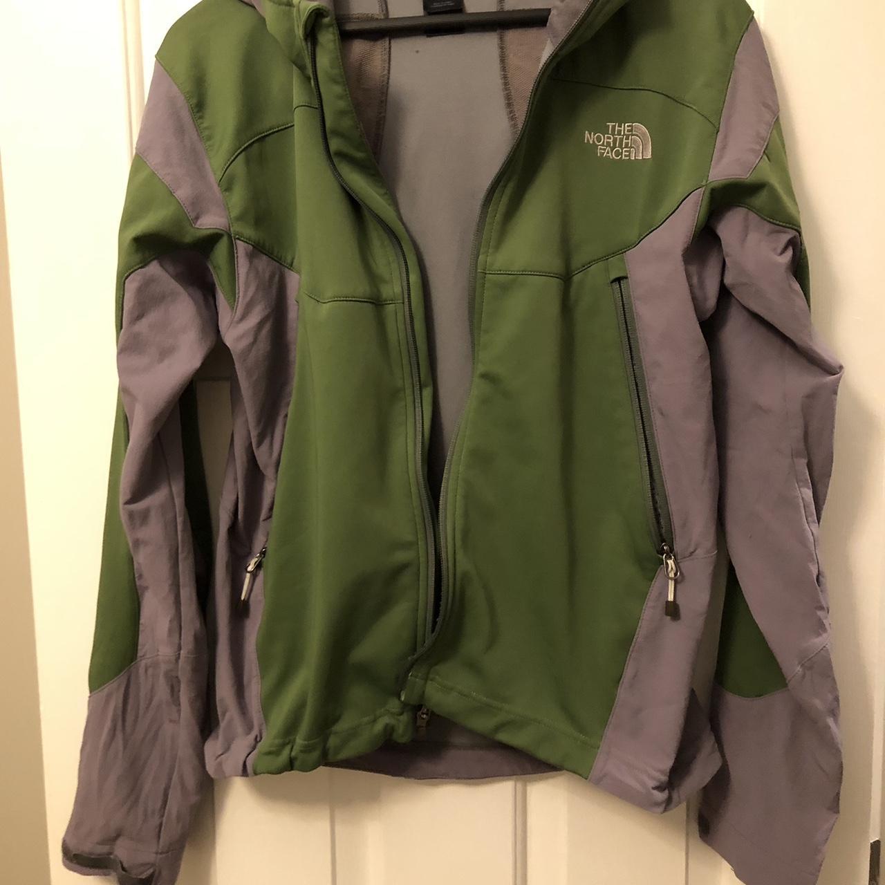 The North Face Men's Grey and Green Jacket | Depop