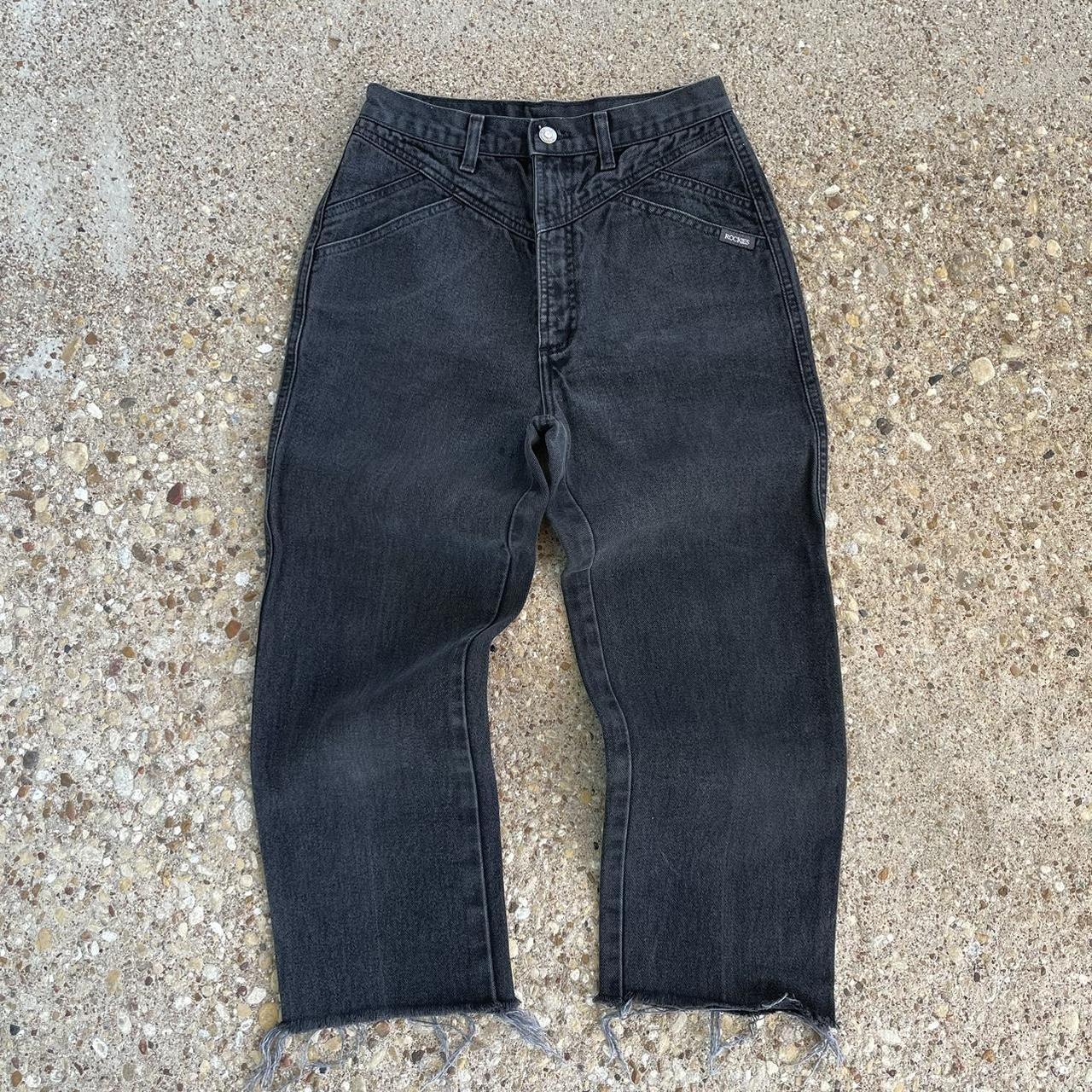 Vintage 90s Black Rockies Jeans / High Rise Denim / Mom Jeans 