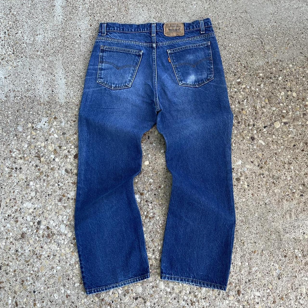 Vintage 80s 90s made in USA Levi's 517 orange tab... - Depop