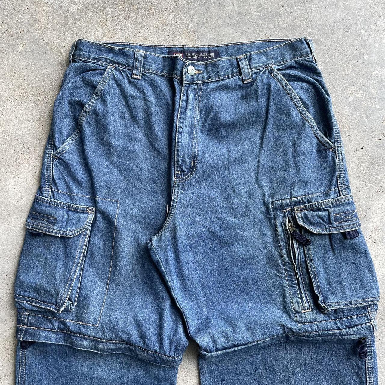 Crazy Vintage two in one Y2K baggy jeans Cyber... - Depop