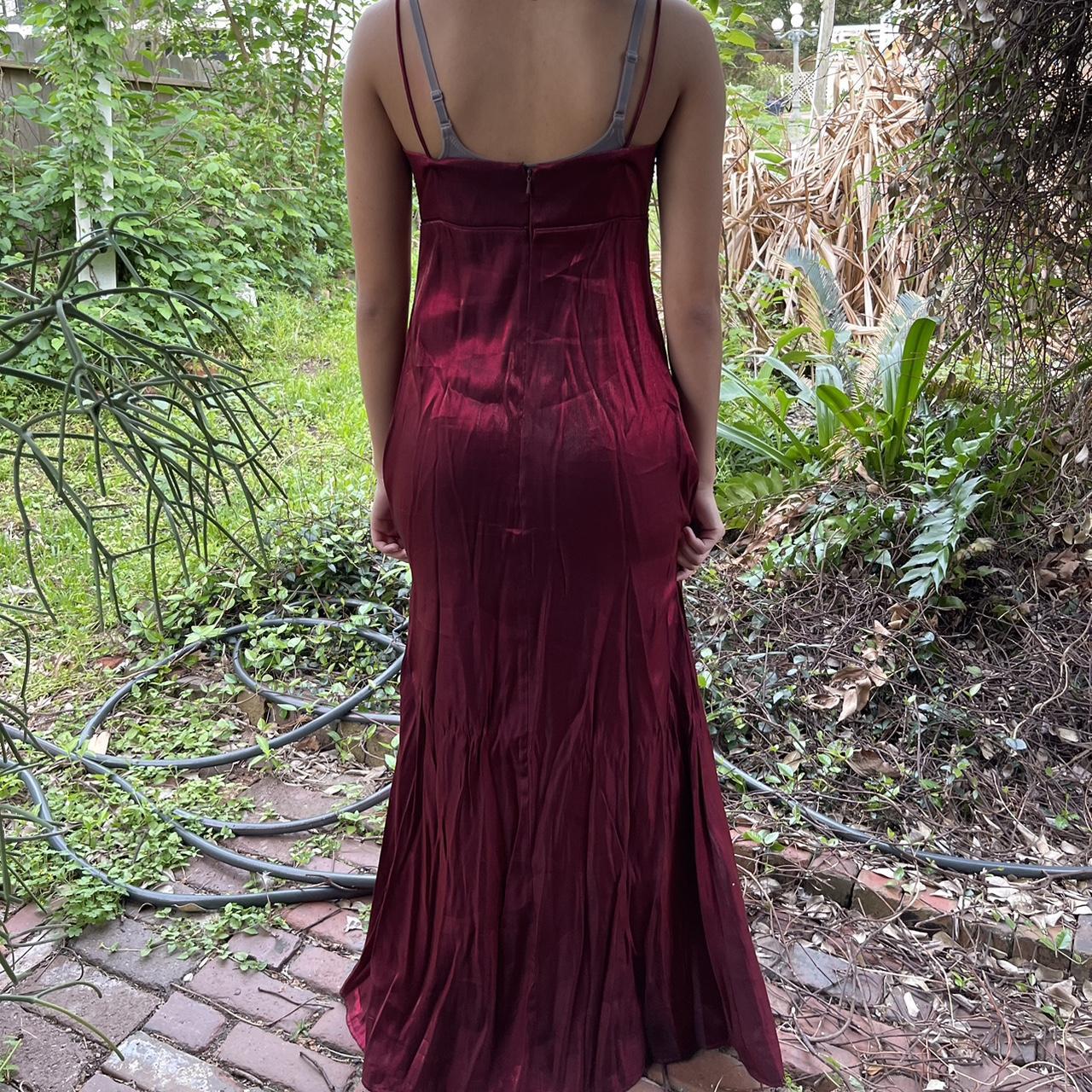 Women S Red And Burgundy Dress Depop