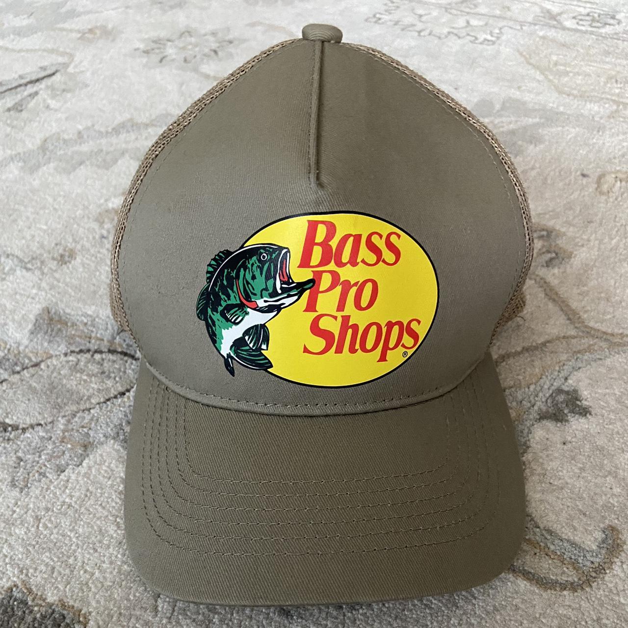 khaki bass pro shop hat one size fits most (all)... Depop