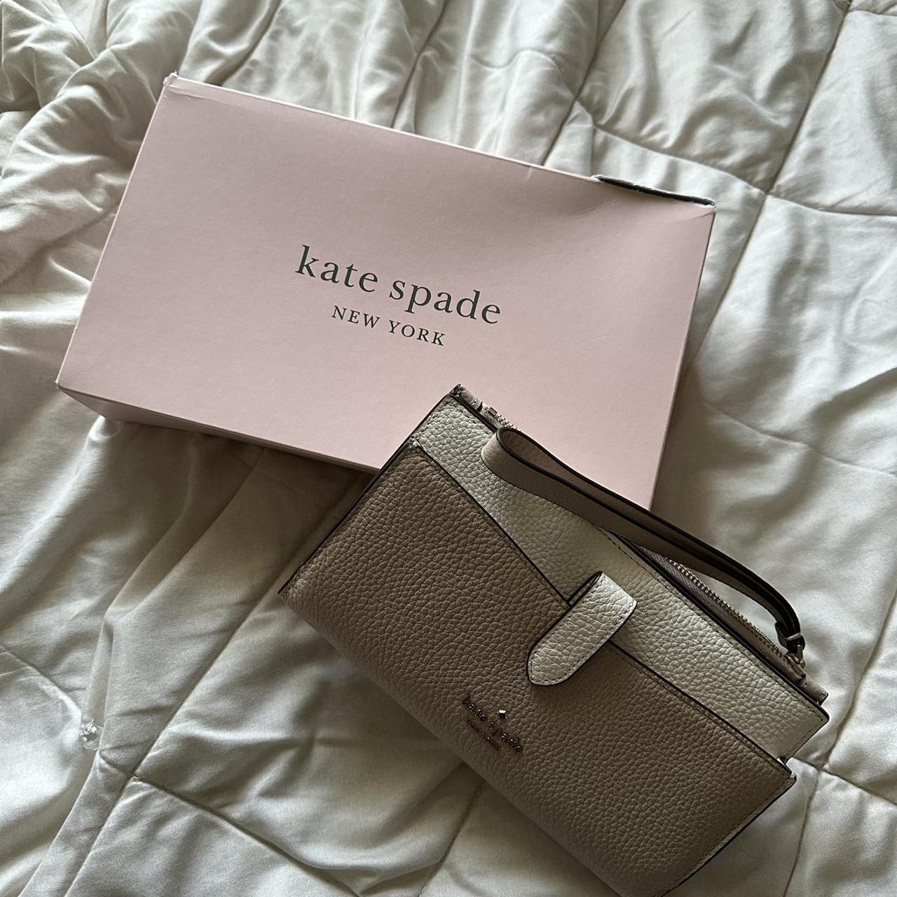 Kate Spade New York Women's Cream and Pink Wallet-purses | Depop