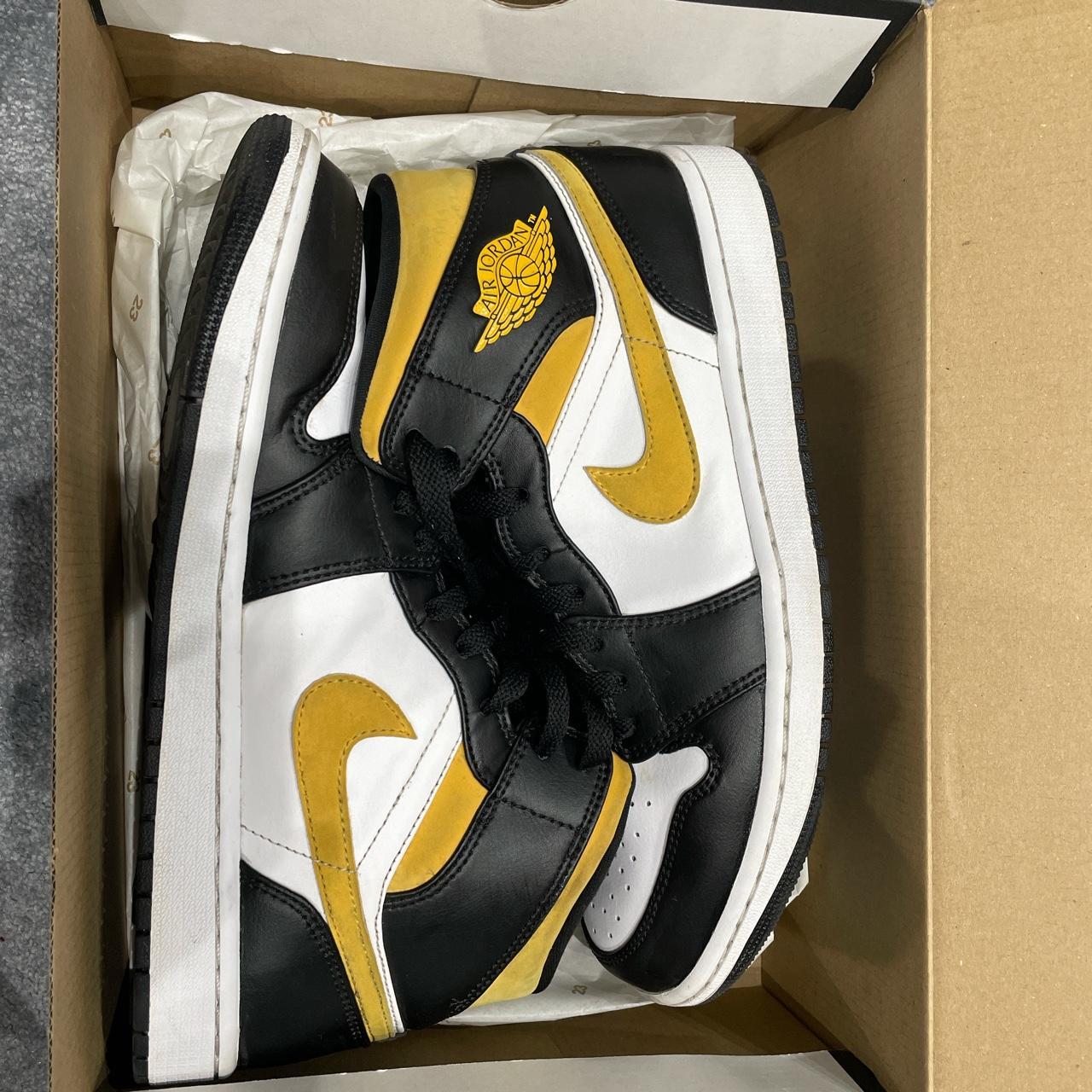 Jordan 1 yellow and black mids Barely worn and... - Depop