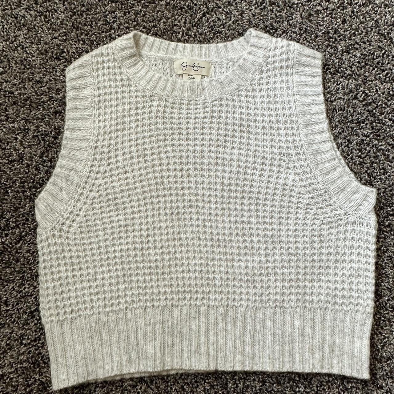 Cream sweater vest! Perfect for fall! , only worn... Depop