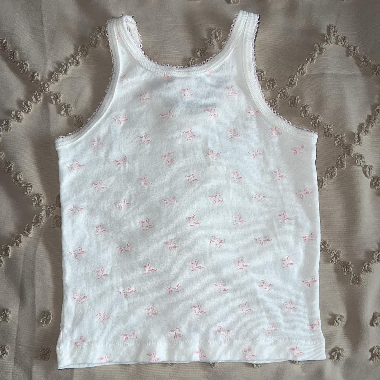 Women's White and Pink Vest | Depop