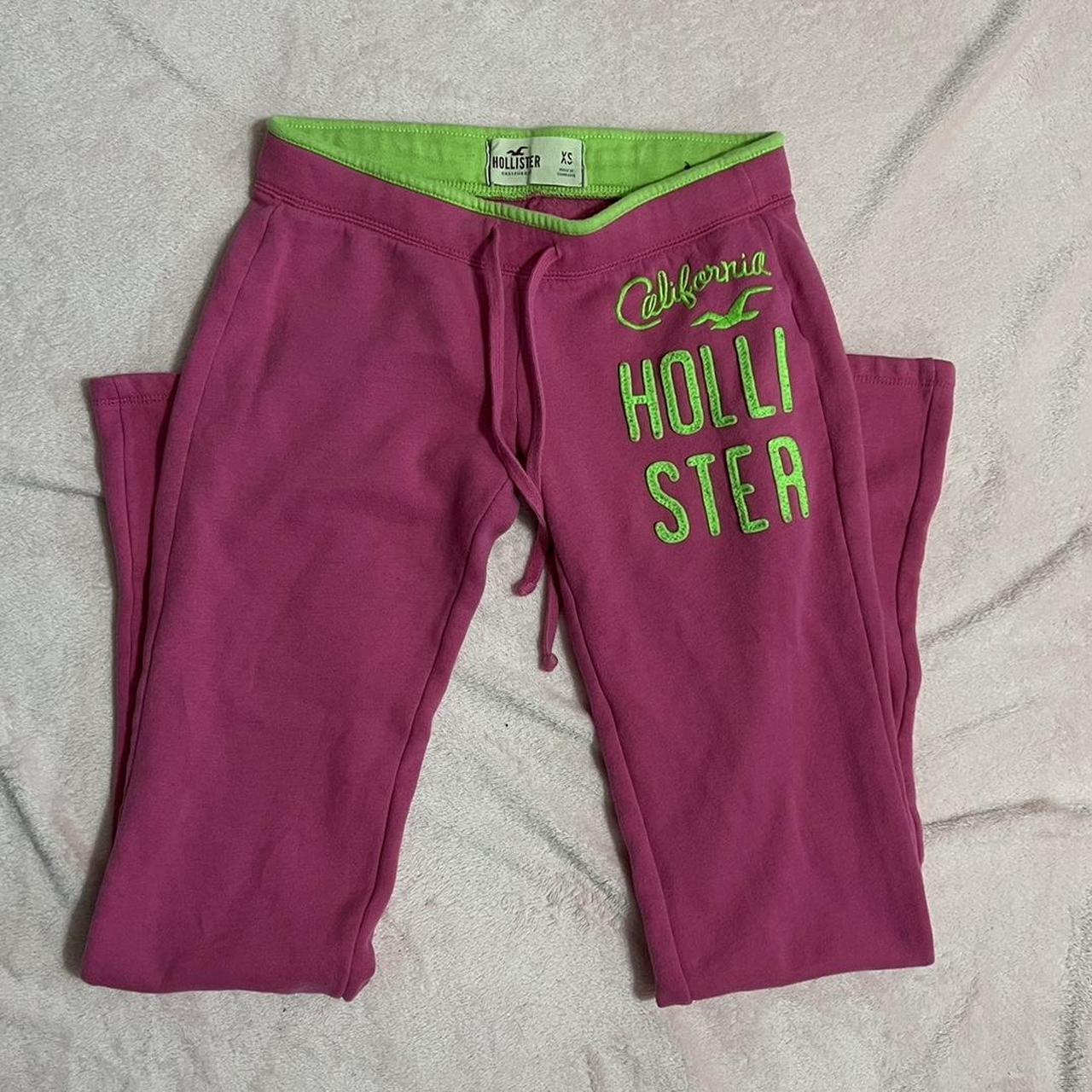 Hollister Co. Women's Pink and Green Joggers-tracksuits | Depop