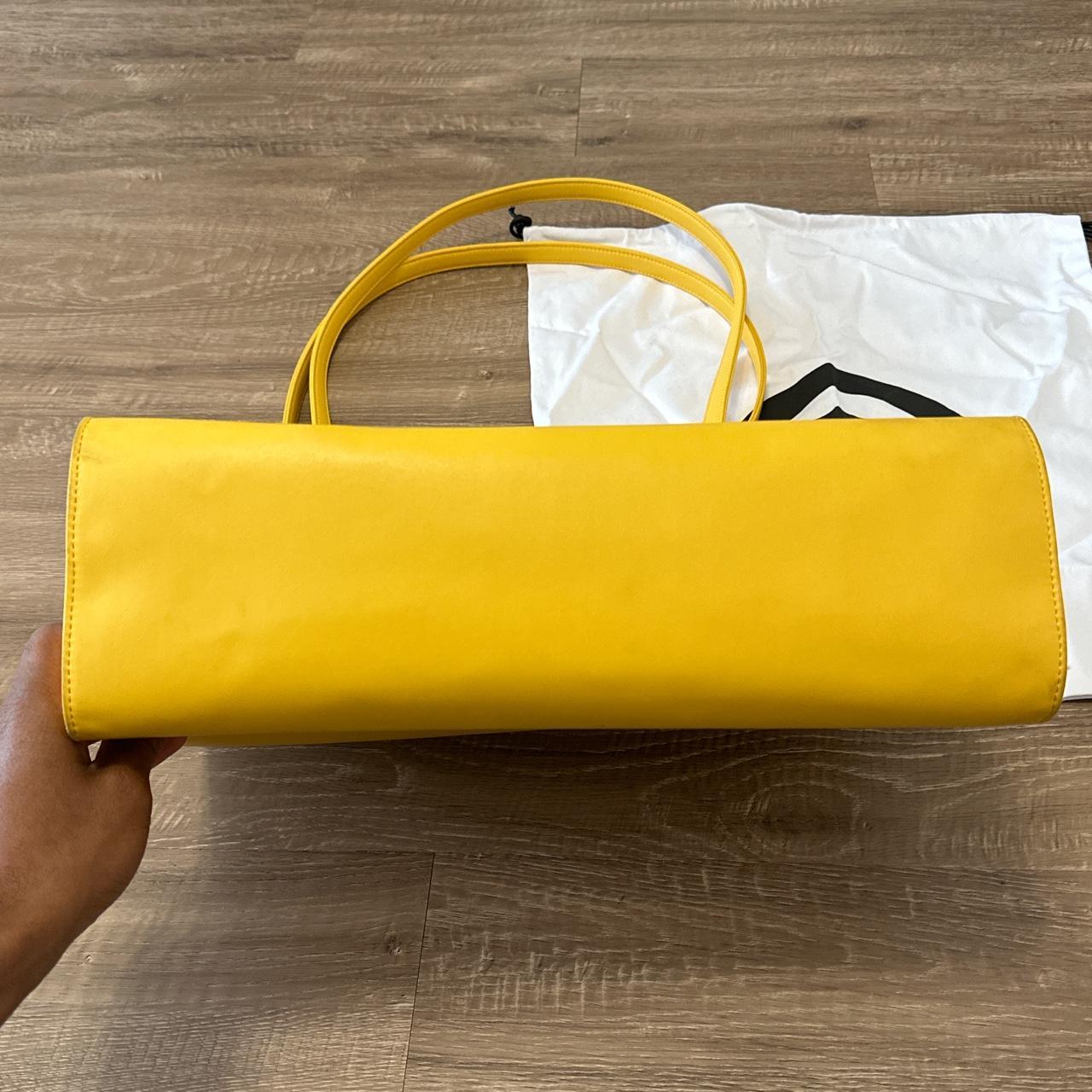 mustard telfar shopping bag yellow and medium... Depop