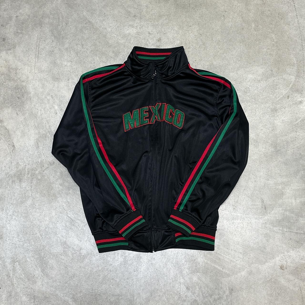 black mexico soccer jacket size: untagged but fits a... - Depop