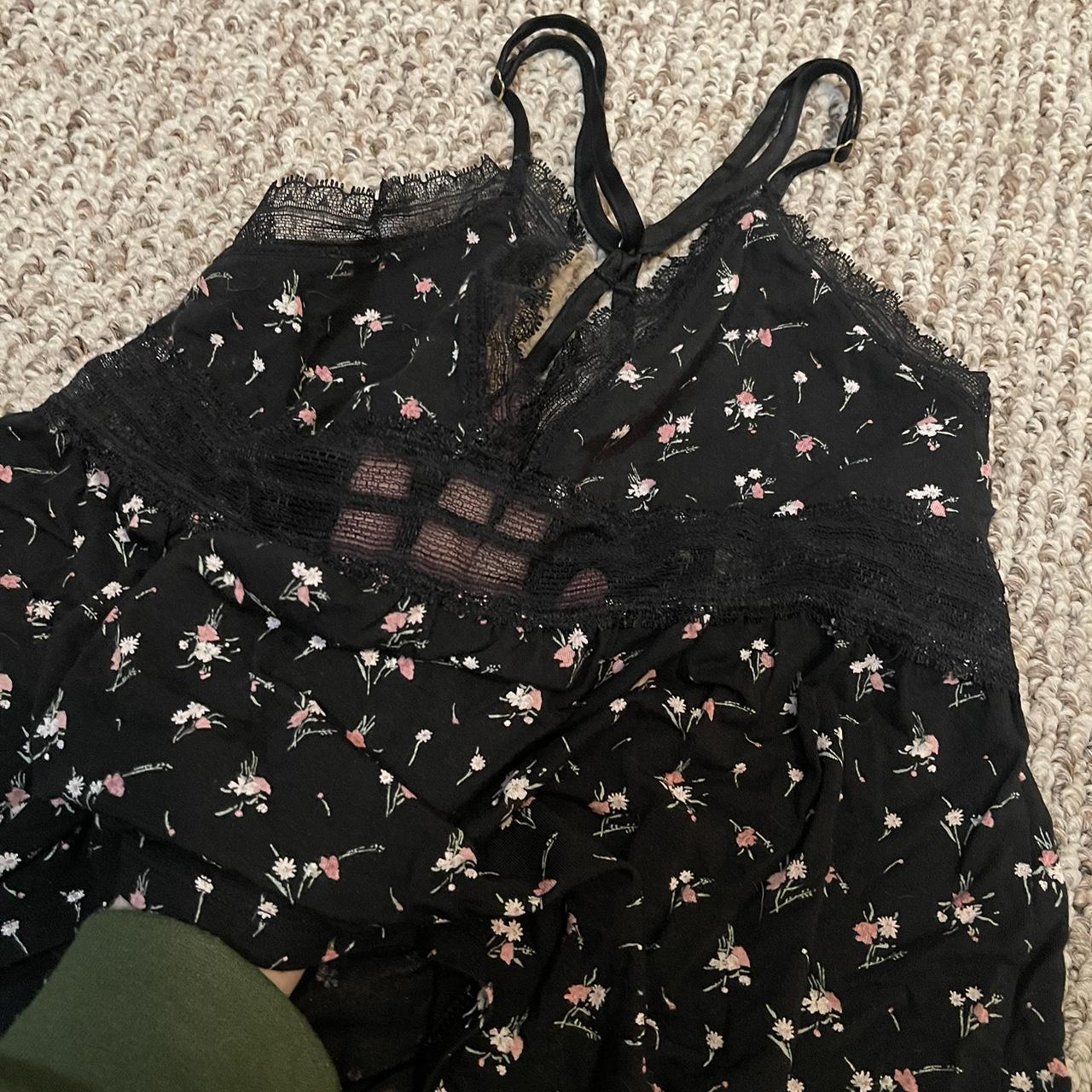 Victoria's Secret Women's Black and Pink Pajamas Depop