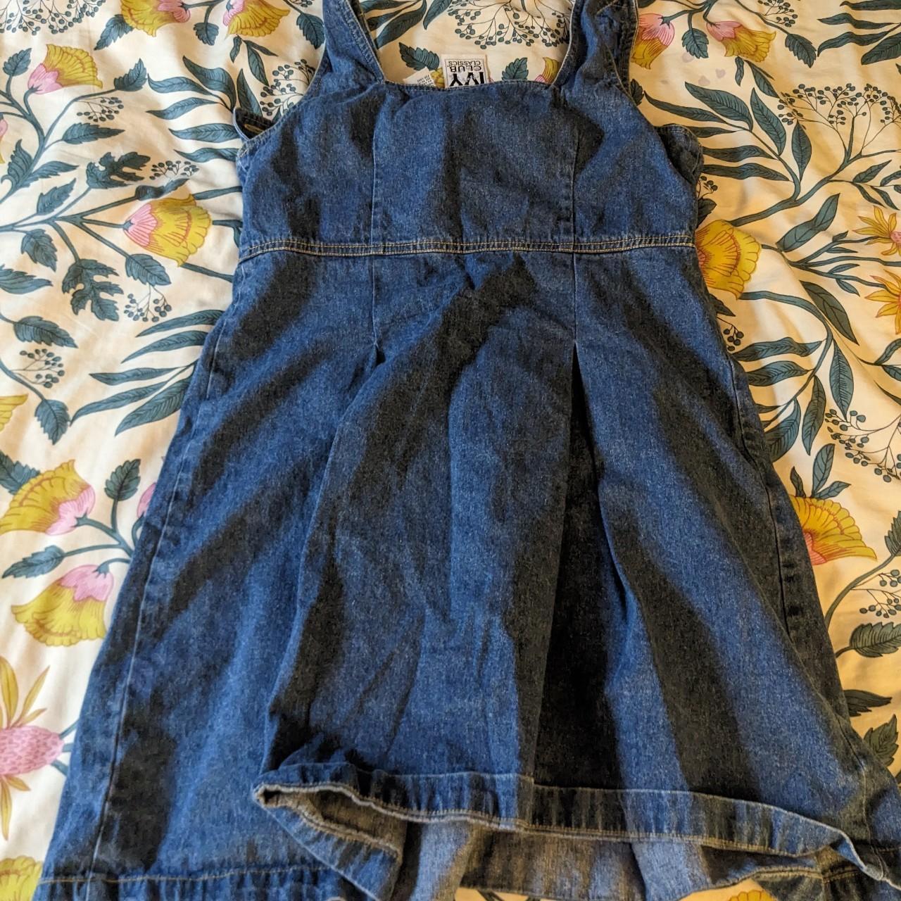 Super Cute Y2k Vintage Denim Dress With Buttons,... - Depop