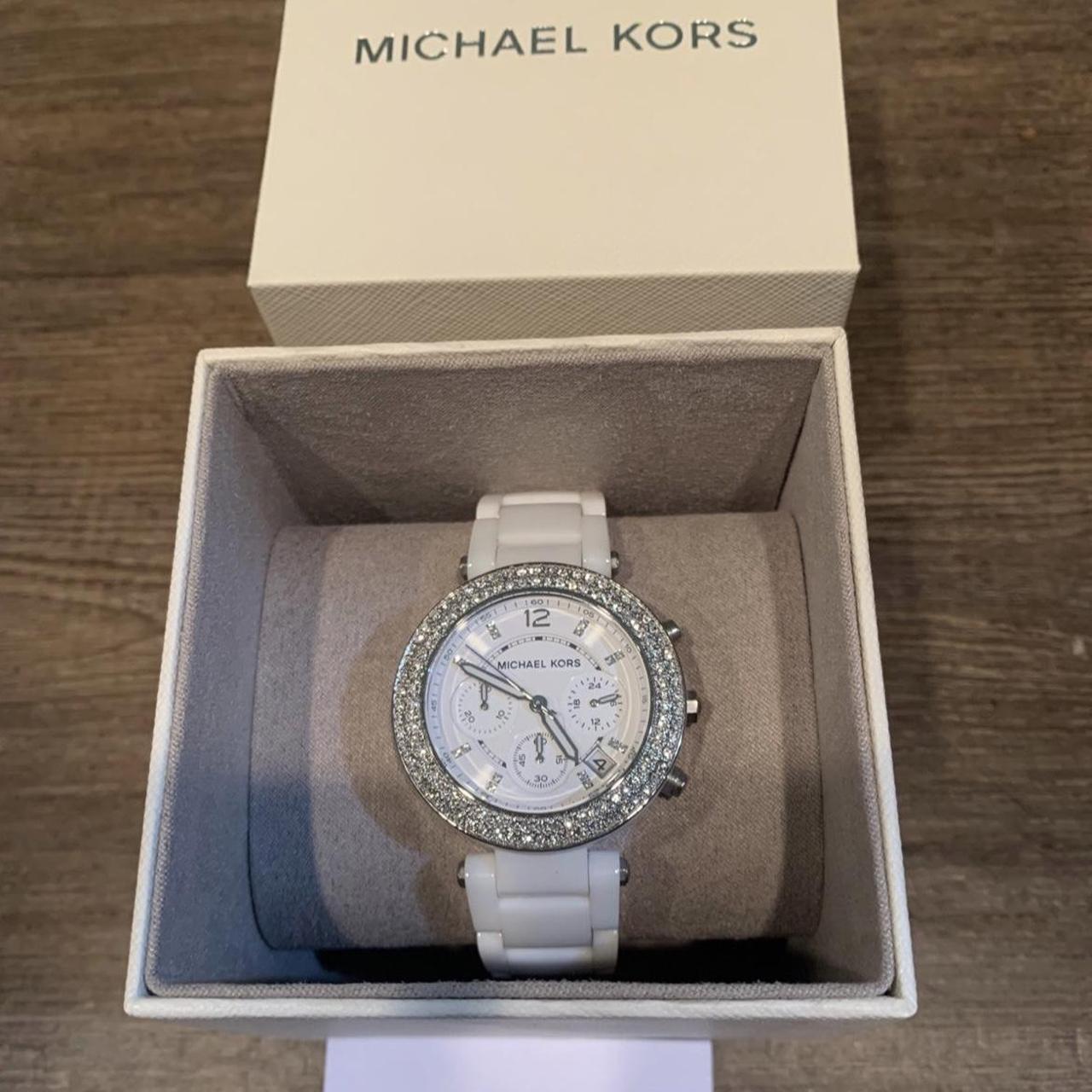 Michael Kors parker Ceramic Chrono Swarovski crystal cheapest ladies watch