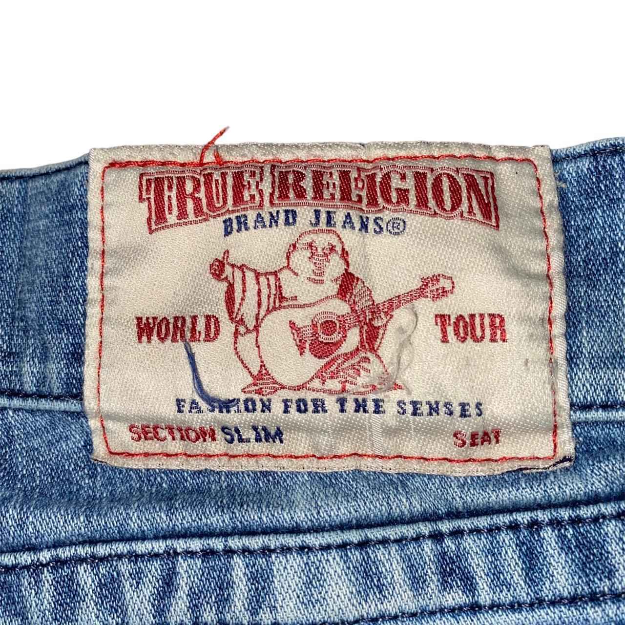 True Religion Red Stitch Jeans Worn a few... - Depop