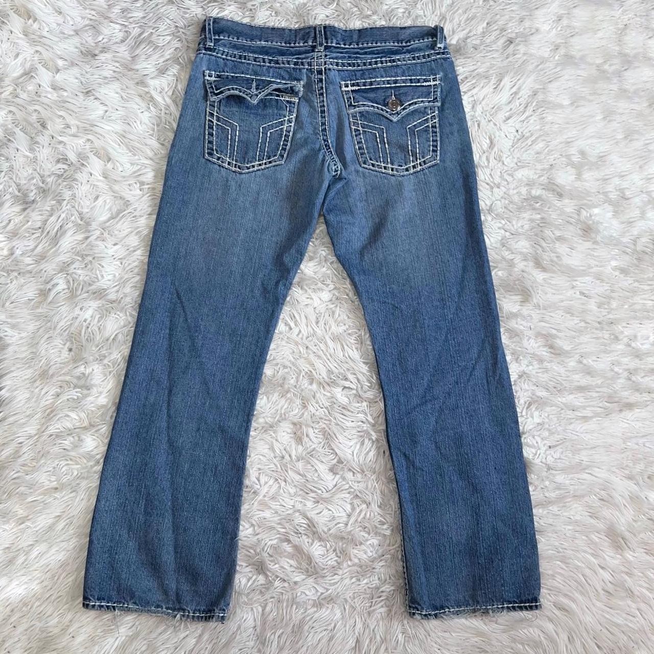 RCX Vintage Baggy Contrast Stitch Jeans Instant... - Depop