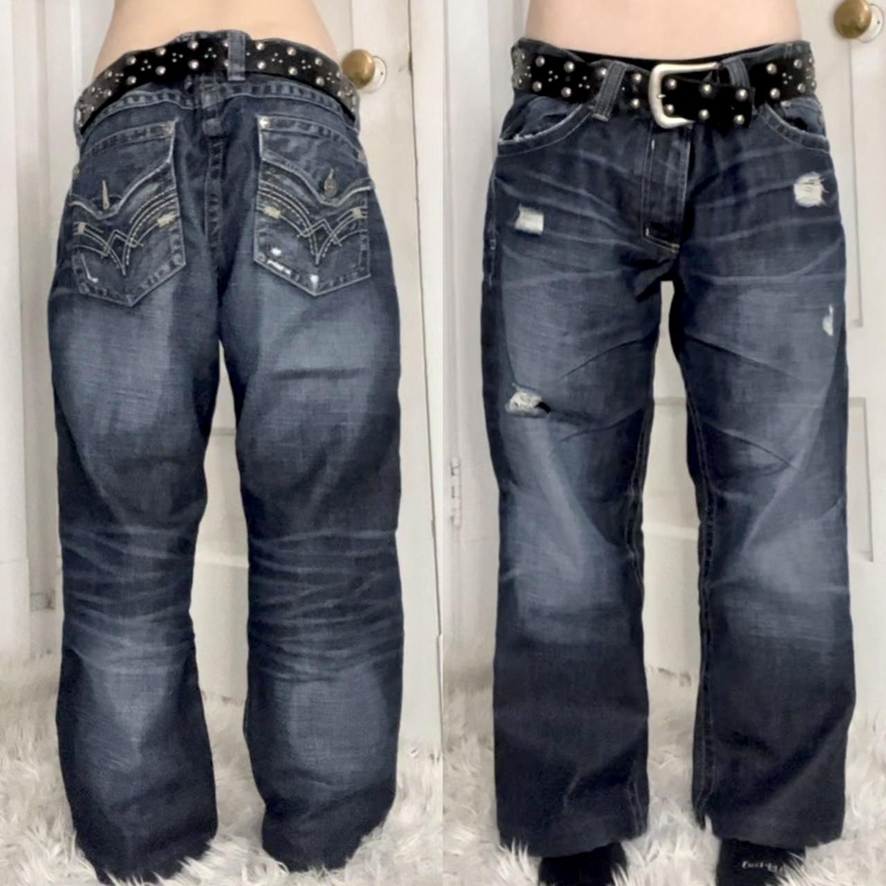 AFFLICTION Wide Leg Baggy Jeans Instant buy is... - Depop