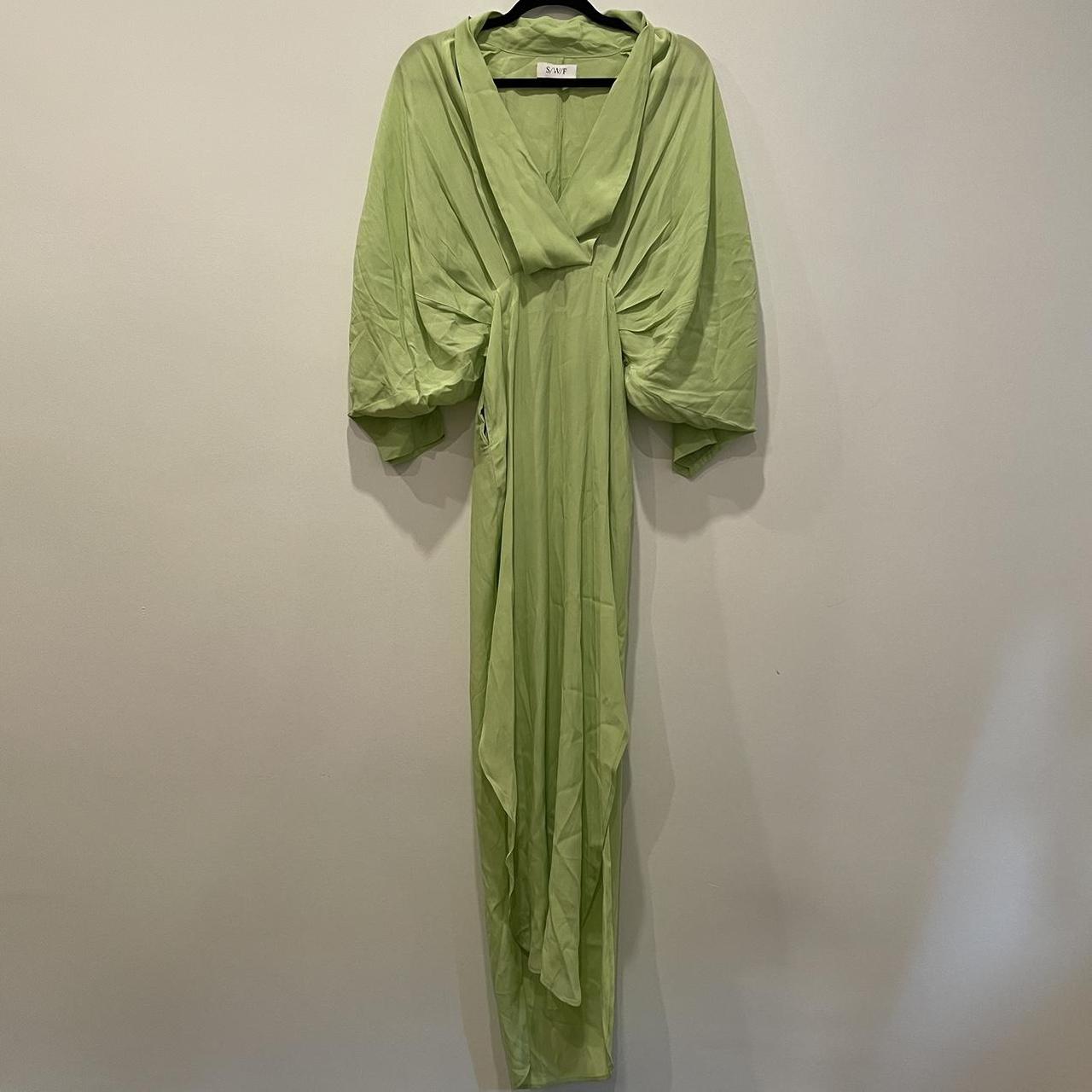 SWF Plunge Dress in  Green