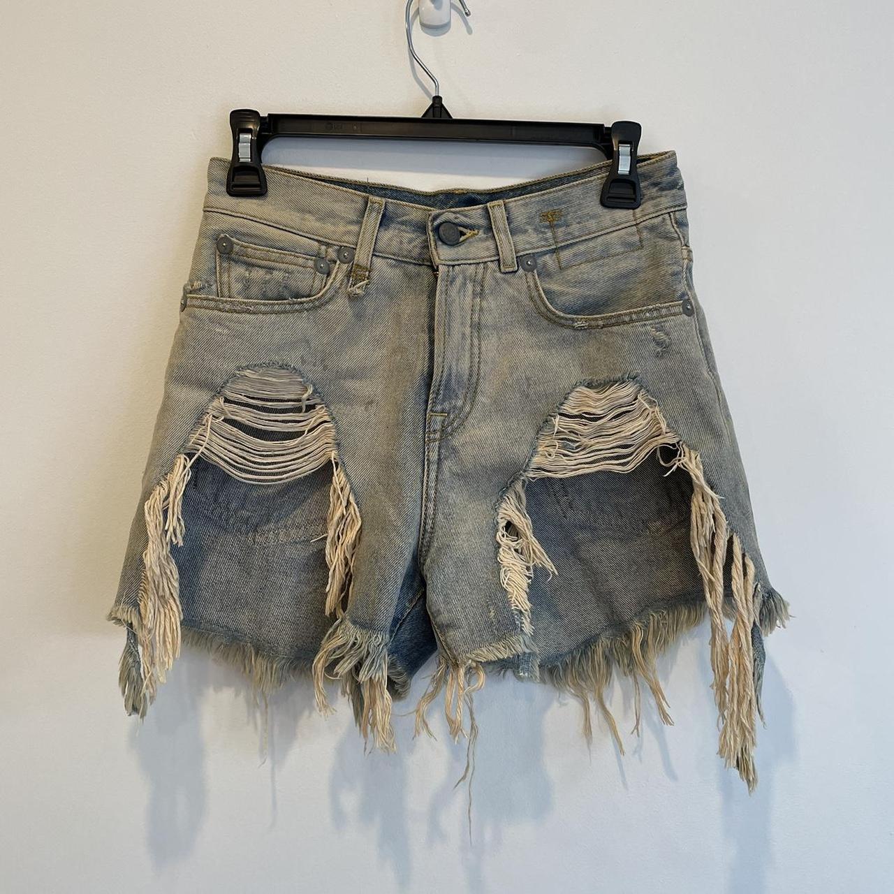 Size 24 denim shorts online