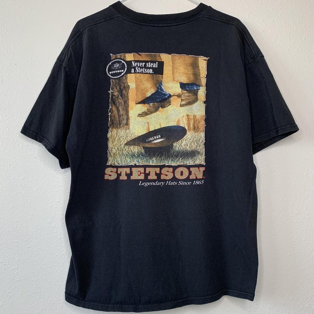 Vintage Stetson Hat T-Shirt 🤠 “Never Steal a... - Depop