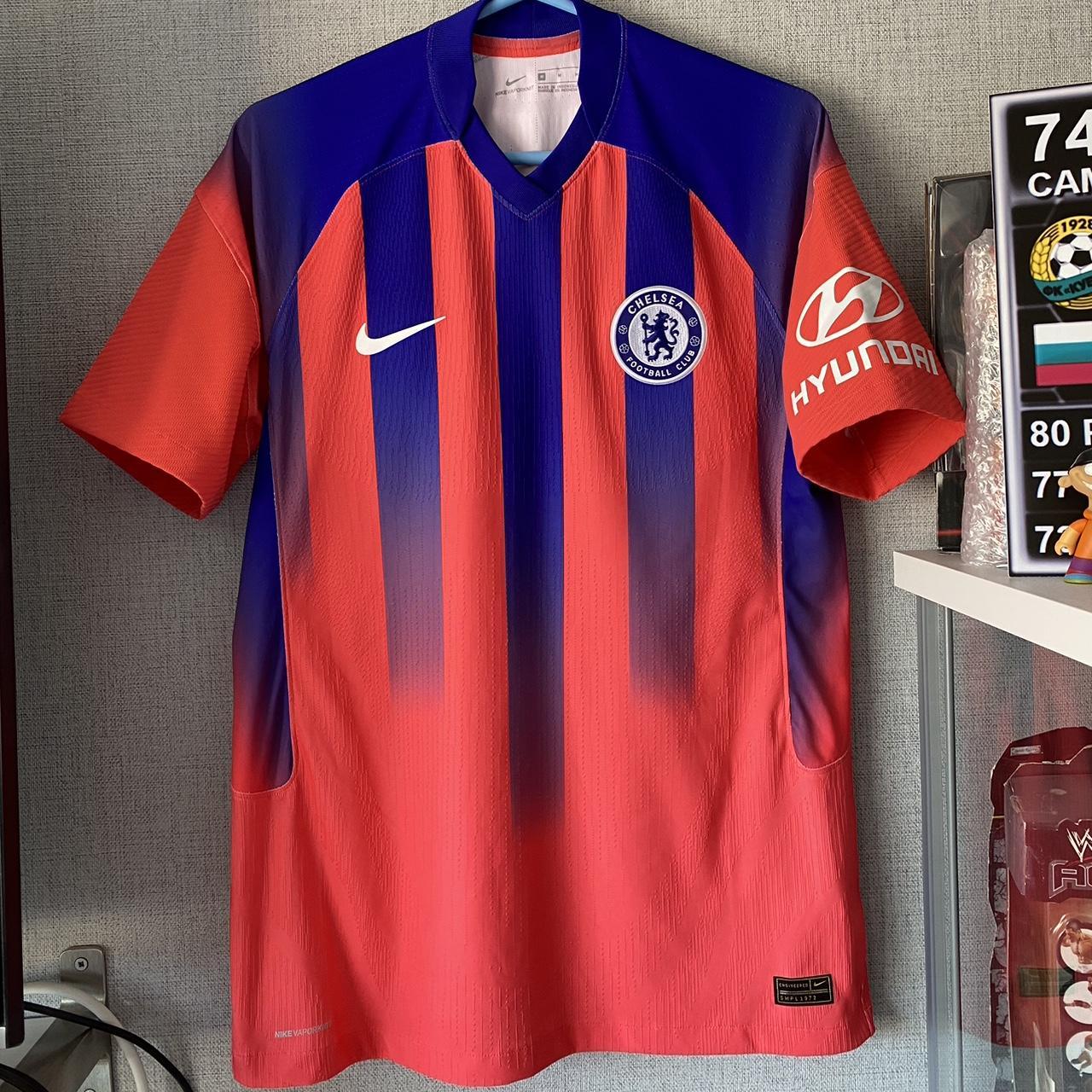 university blue and red shirt