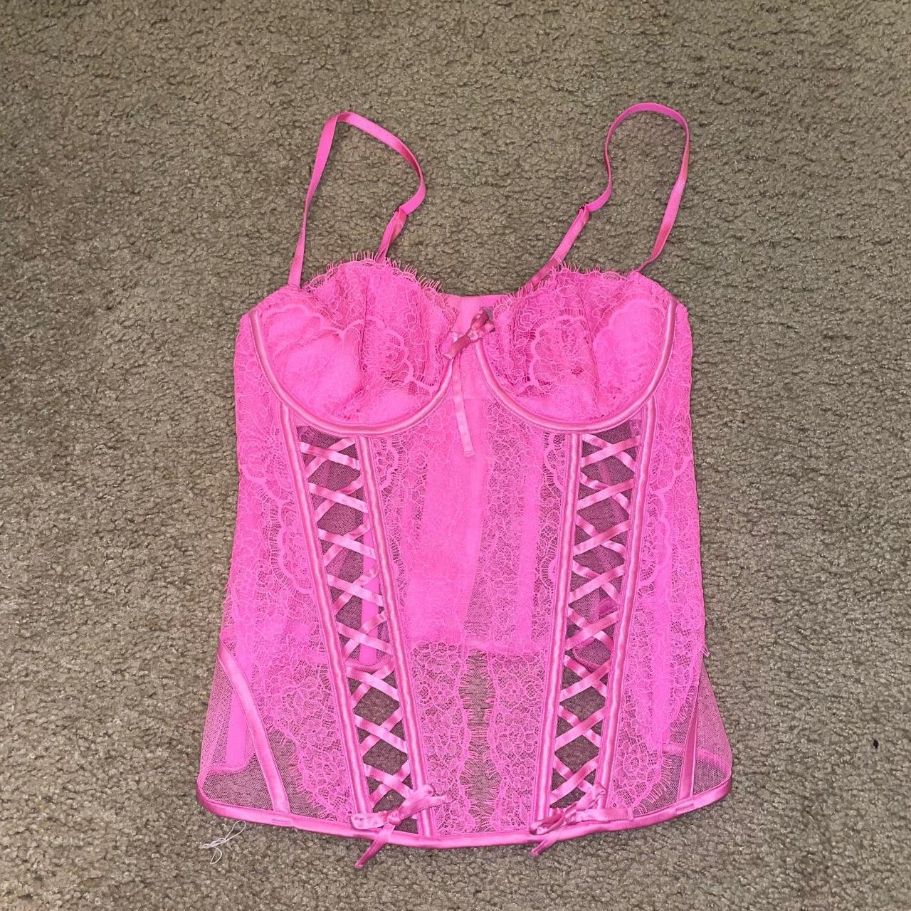 Pink Victoria's Secret corset/ bustier! Super sexy - Depop