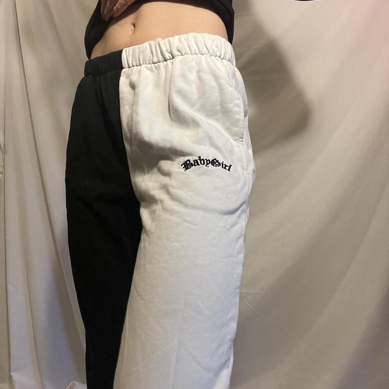 Adika black and white sweatpants Size small Super