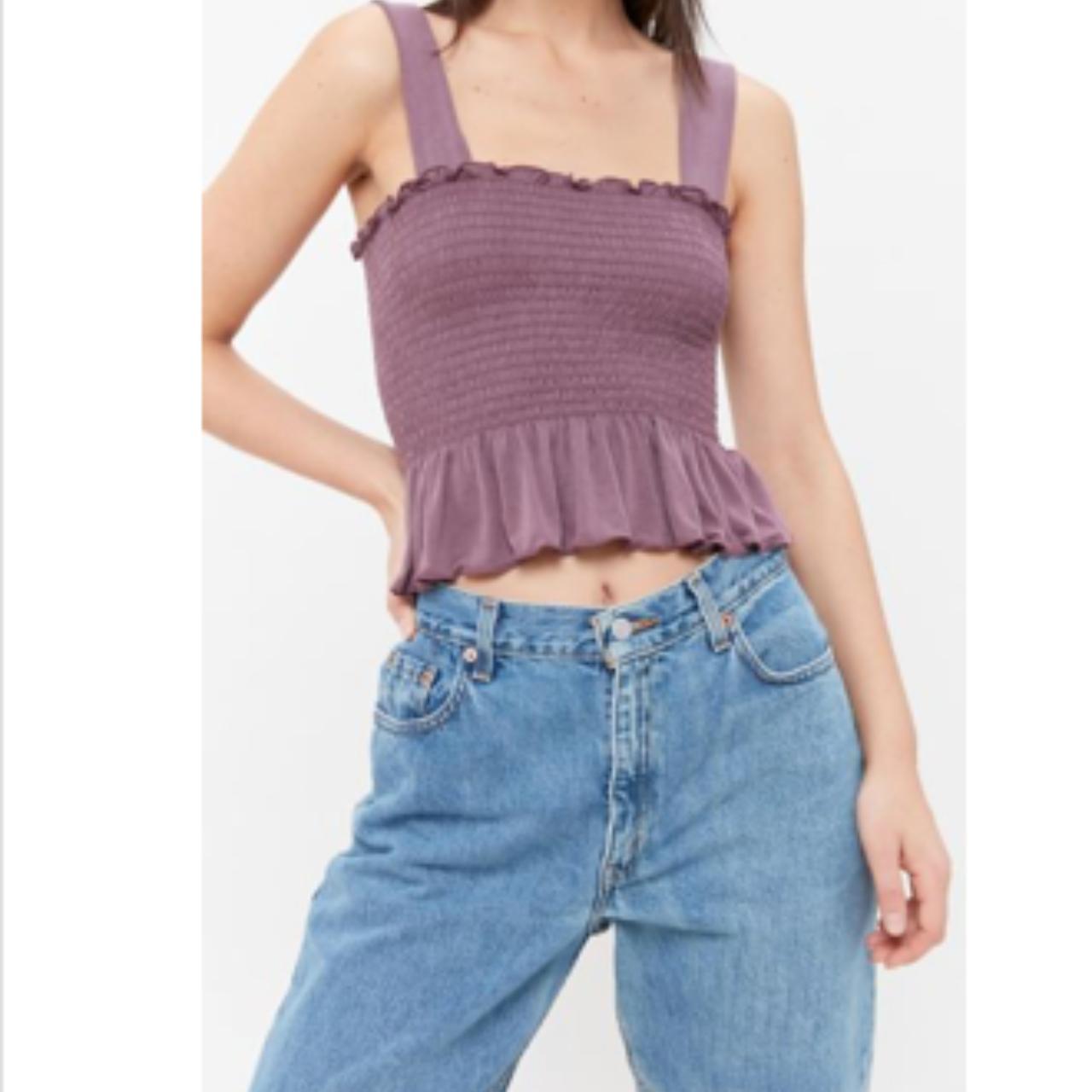 UO Demi Smocked Peplum Tank Top, Style