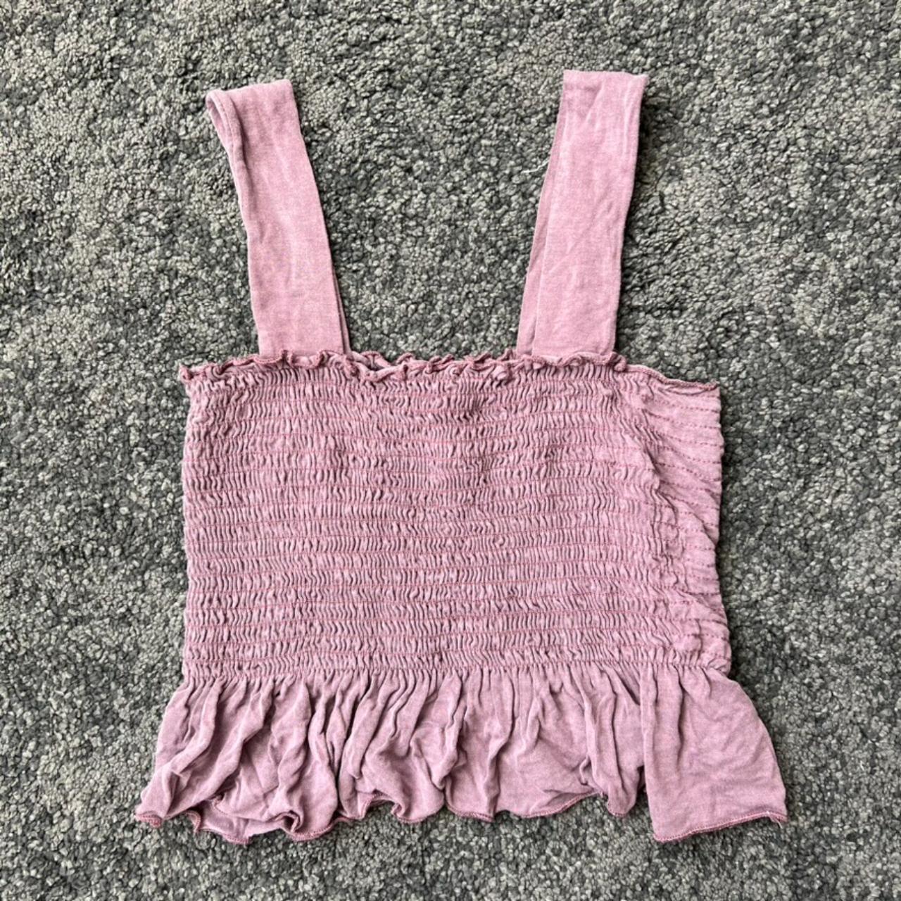 UO Demi Smocked Peplum Tank Top Style No. - Depop