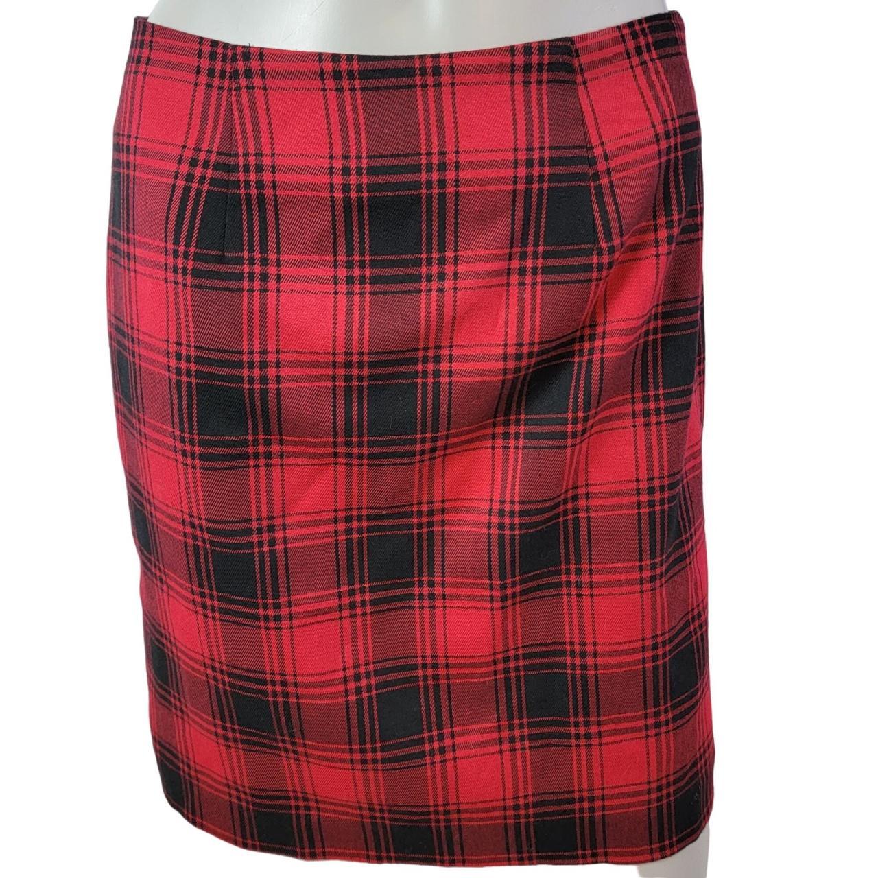 90s plaid shop pencil skirt