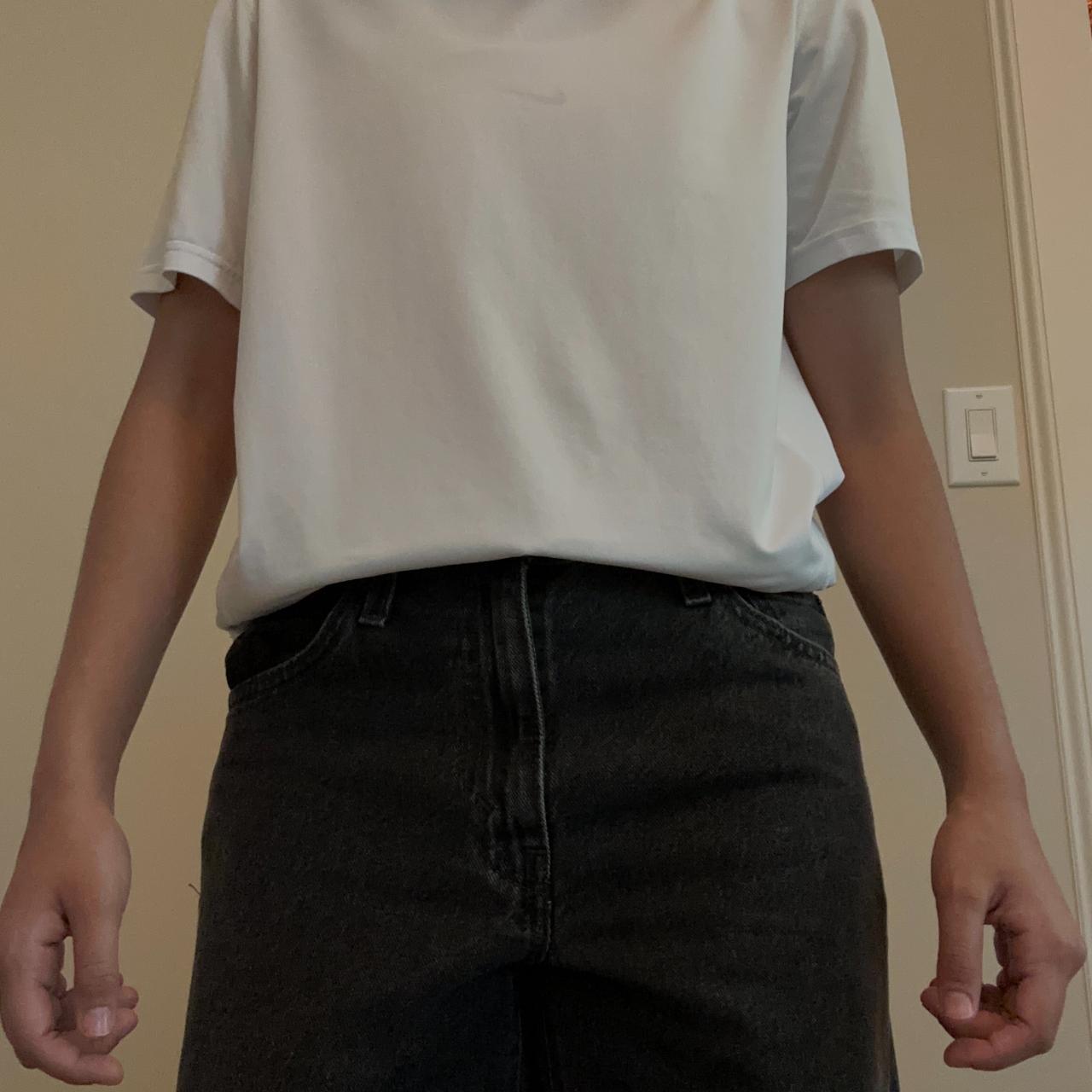 H&M Men's Black and White Tshirt Depop