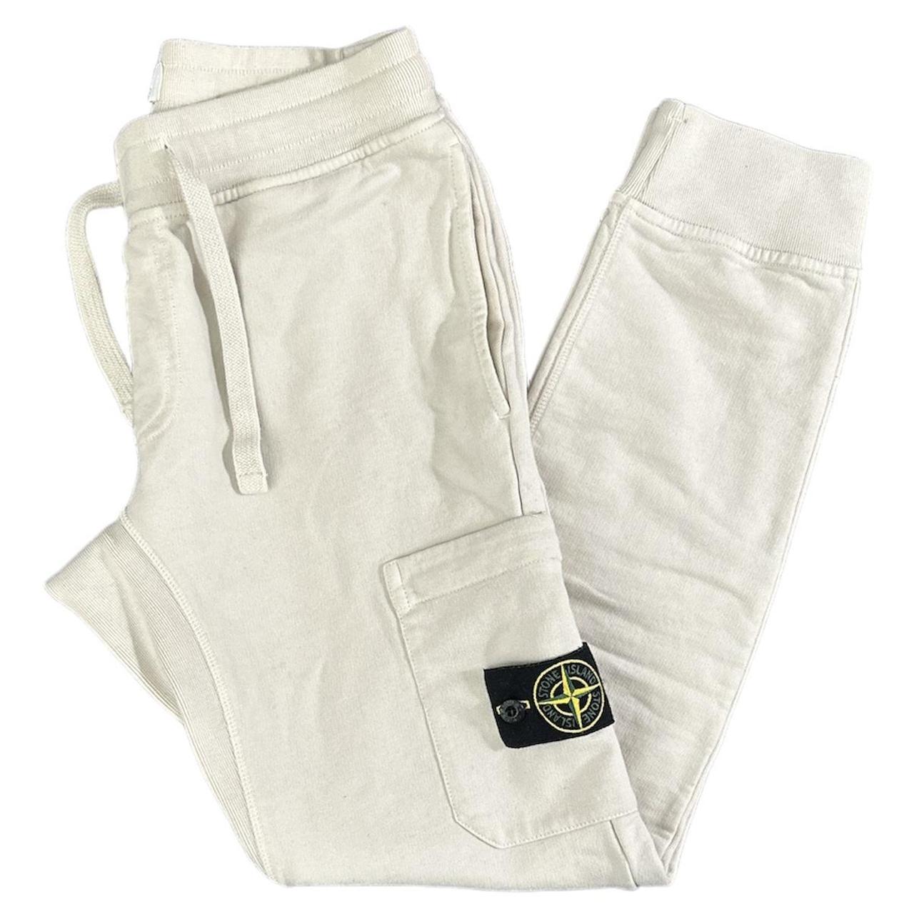Tracksuit Stone Island White Sweatpants STONE ISLAND FLEECE PANTS