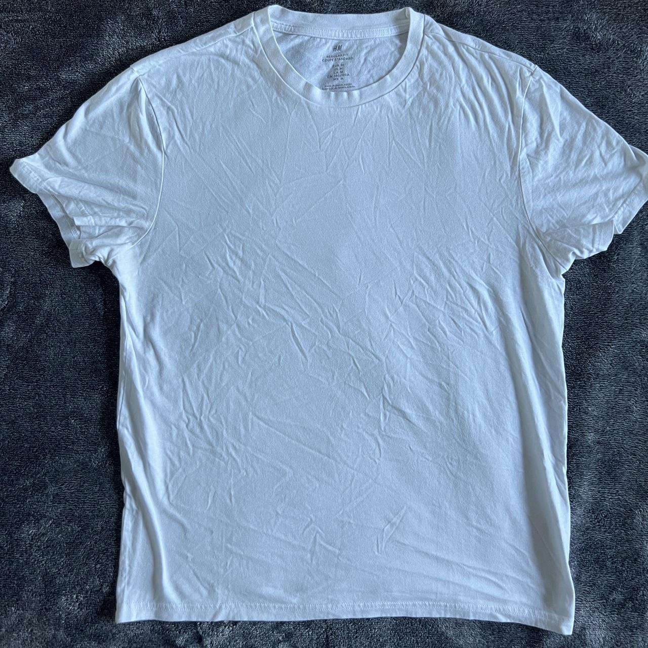 H&M Men's White T-shirt | Depop