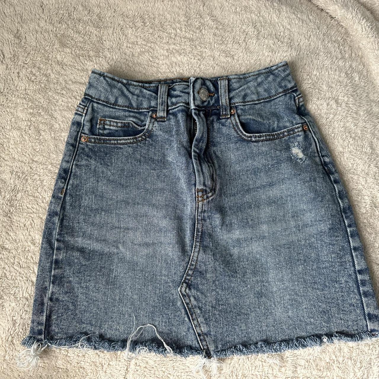 wild fable jean skirt | size 00 | - Depop