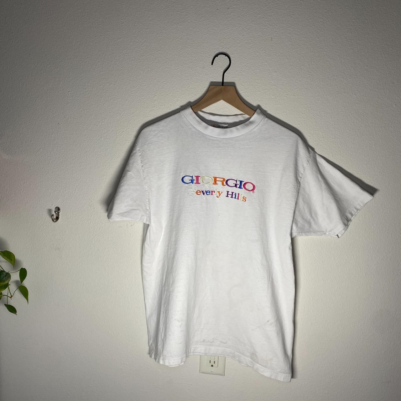 90s White Beverly Hills Giorgio Designer Shirt |... - Depop