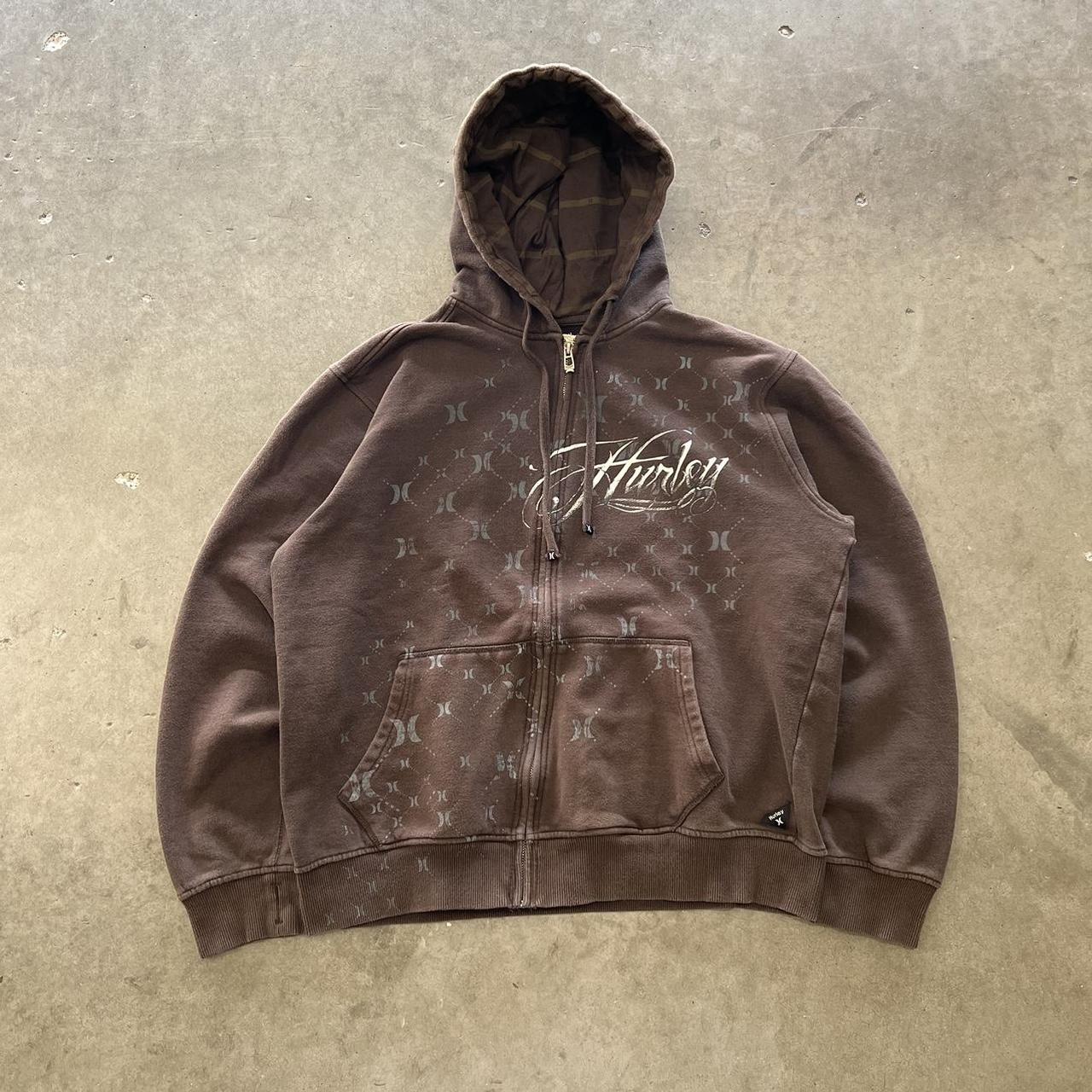 Hurley Men's Brown Hoodie Depop